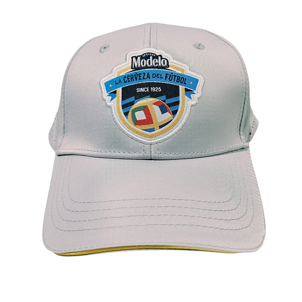 Modelo Gray La Cerveza Del Futbol Perforated Snapback Hat OSFM Soccer Beer Cap‎
